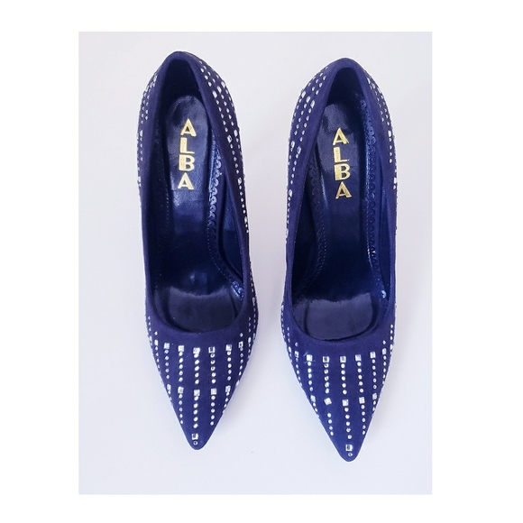 ALBA Rhinestone Pointed Toe Heels - Picture 2 of 4